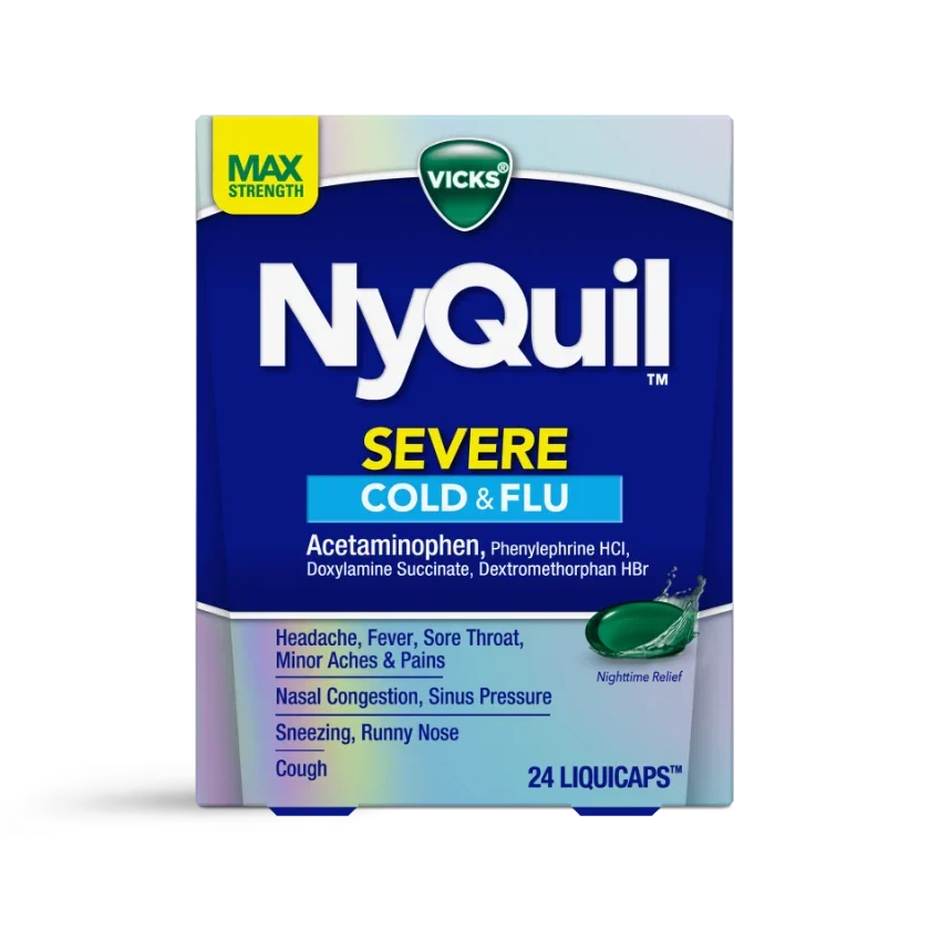 NyQuil SEVERE 2 pack of 24ct - Grocer wholesale