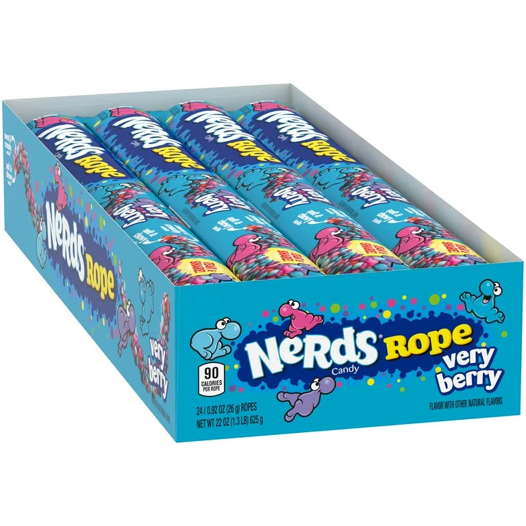 Nerds Rope Very Berry Candy 0.92 Oz 24 Count - Grocer wholesale
