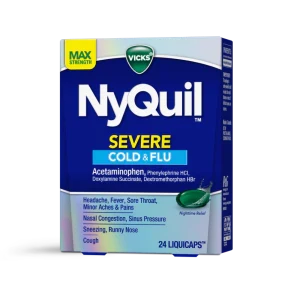 NyQuil SEVERE 2 pack of 24ct - Grocer wholesale