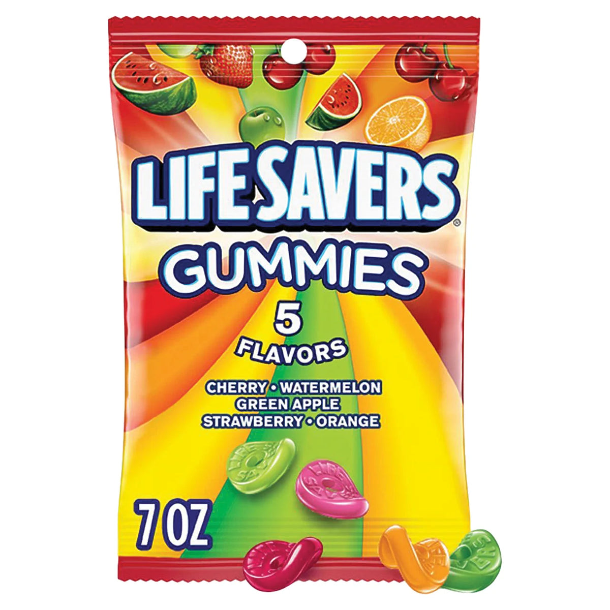 Lifesavers Gummies 7oz Bag - 5 Flavors - 12ct Box - Grocer wholesale