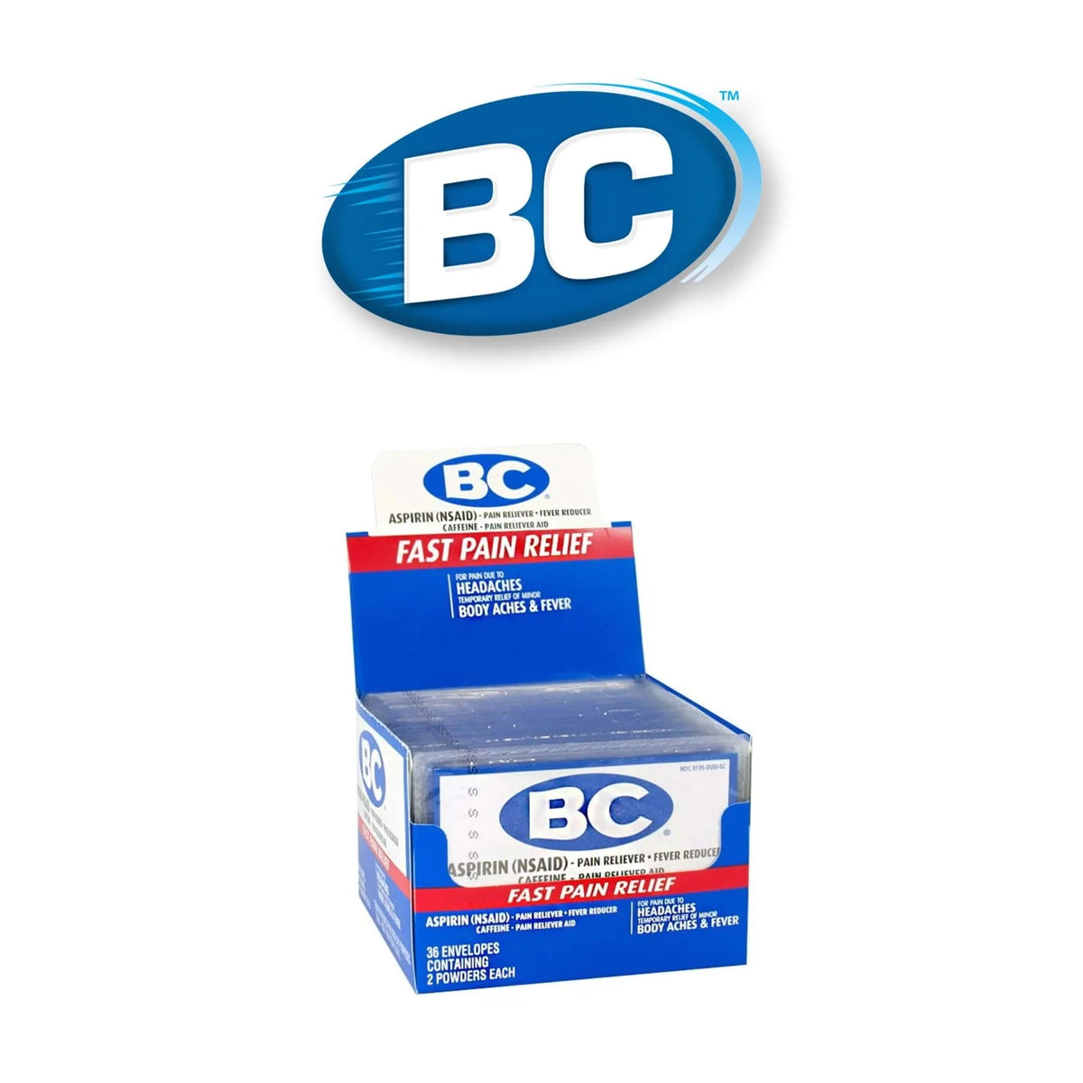 BC Aspirin Powder 2pk- 36ct - Grocer wholesale