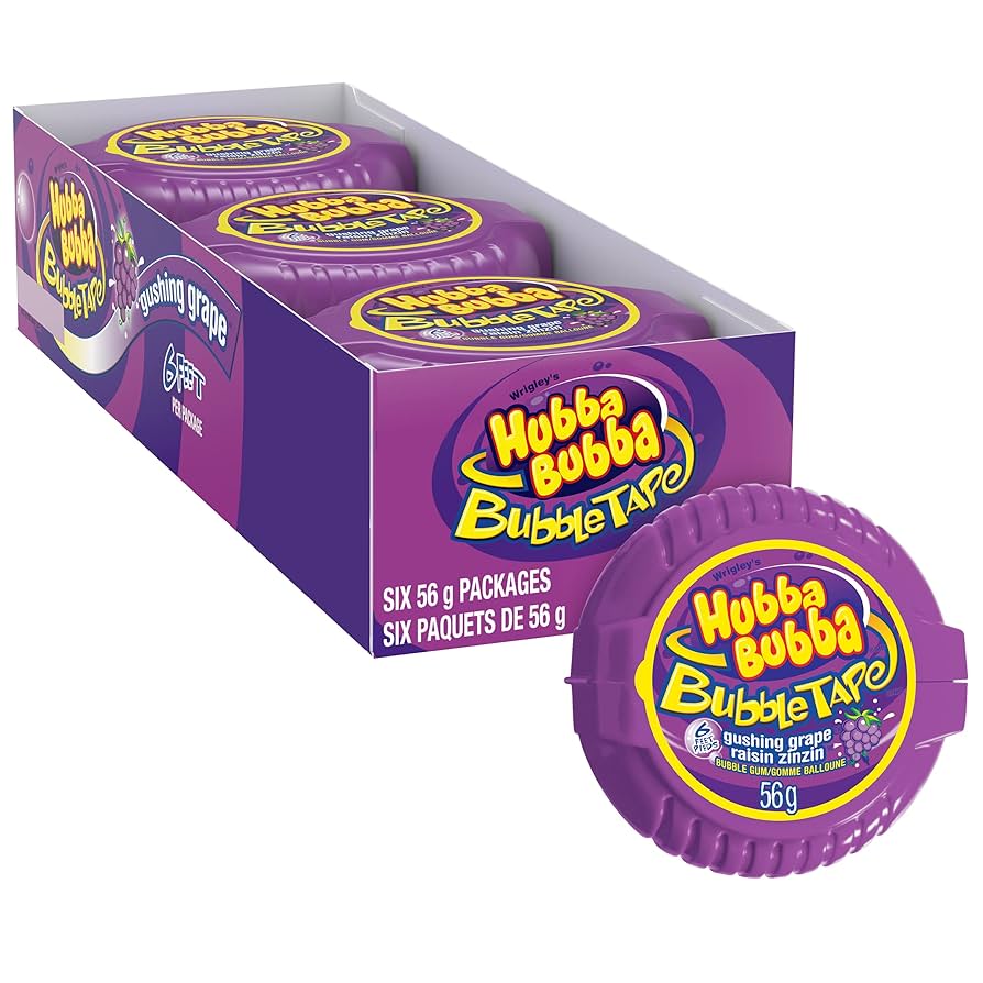 Hubba Bubba Gushing Grape 12-1.98Oz - Grocer wholesale