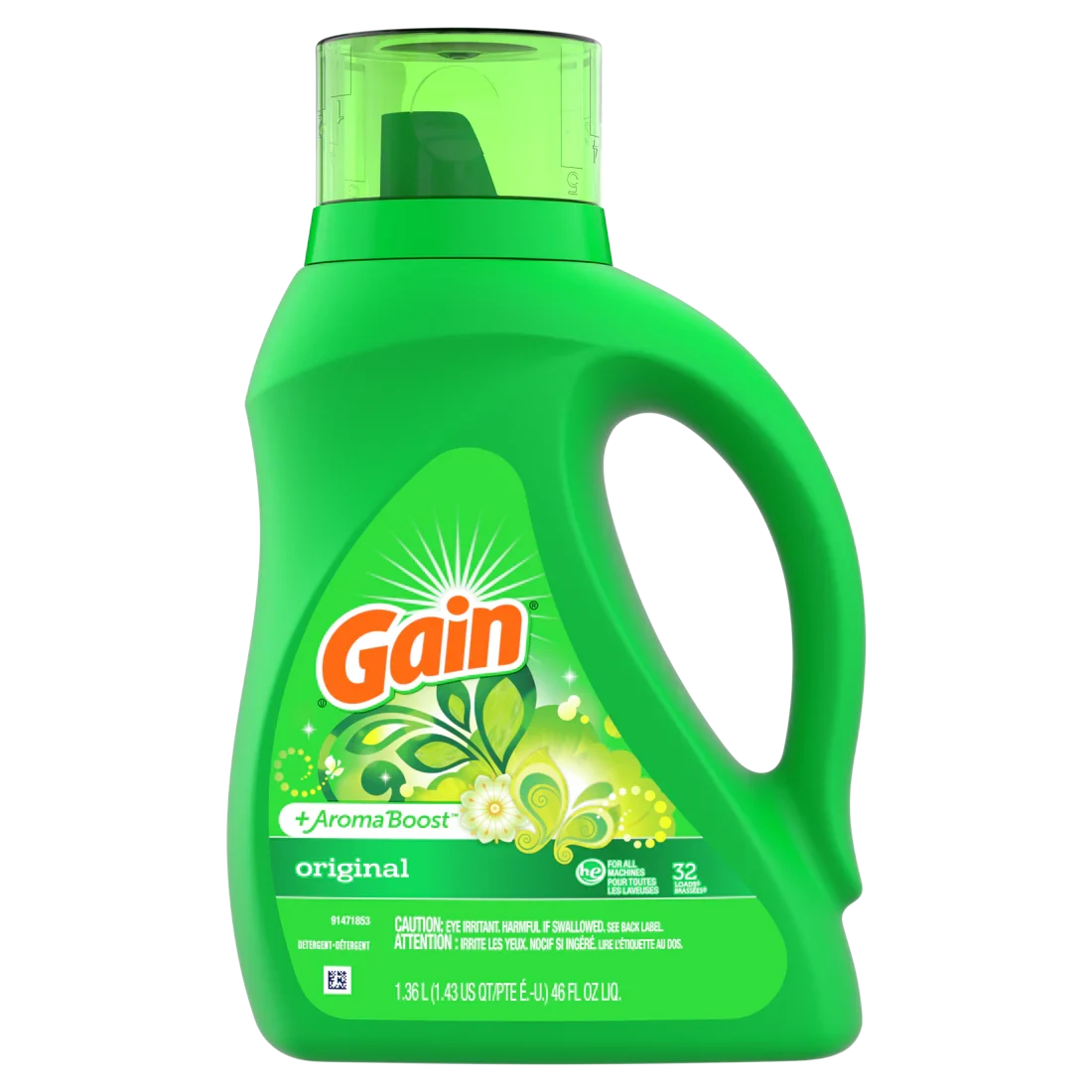 Gain + Aroma Boost Liq. HE Original 32 Loads - 46oz/6pk - Grocer wholesale