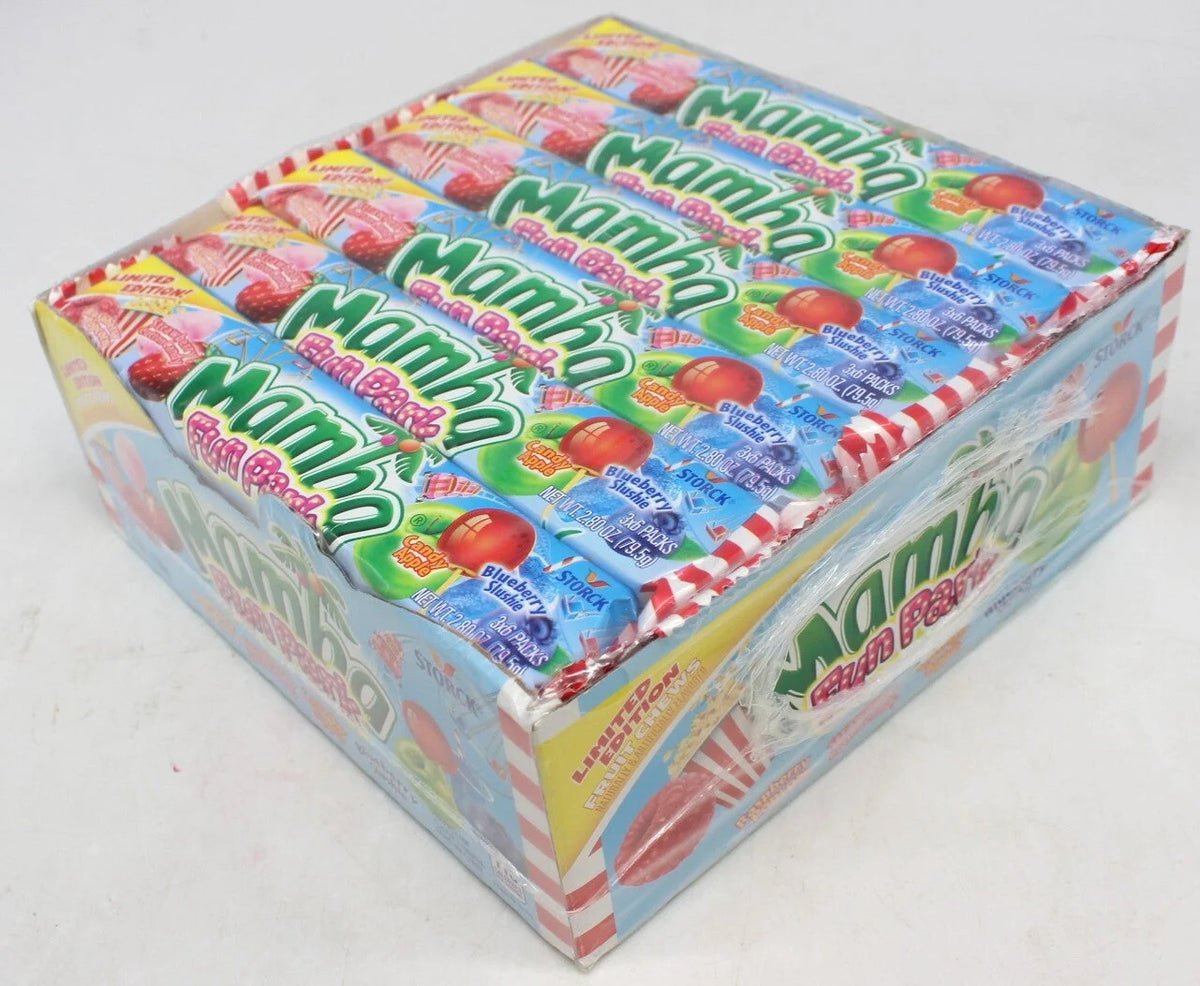 Mamba Fun Park Fruit Chews 24 Ct 2.80 Dz Bars Candy Assort Bulk Candies Fruits - Grocer wholesale