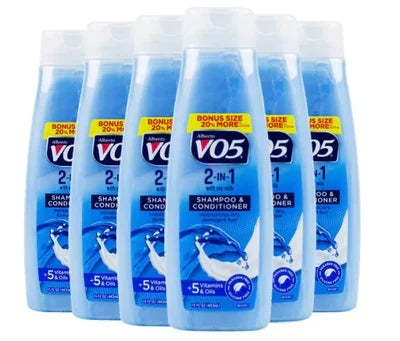 VO5 2-IN-1 MOISTURIZING SHAMPOO + CONDITIONER-15oz/6pk - Grocer wholesale
