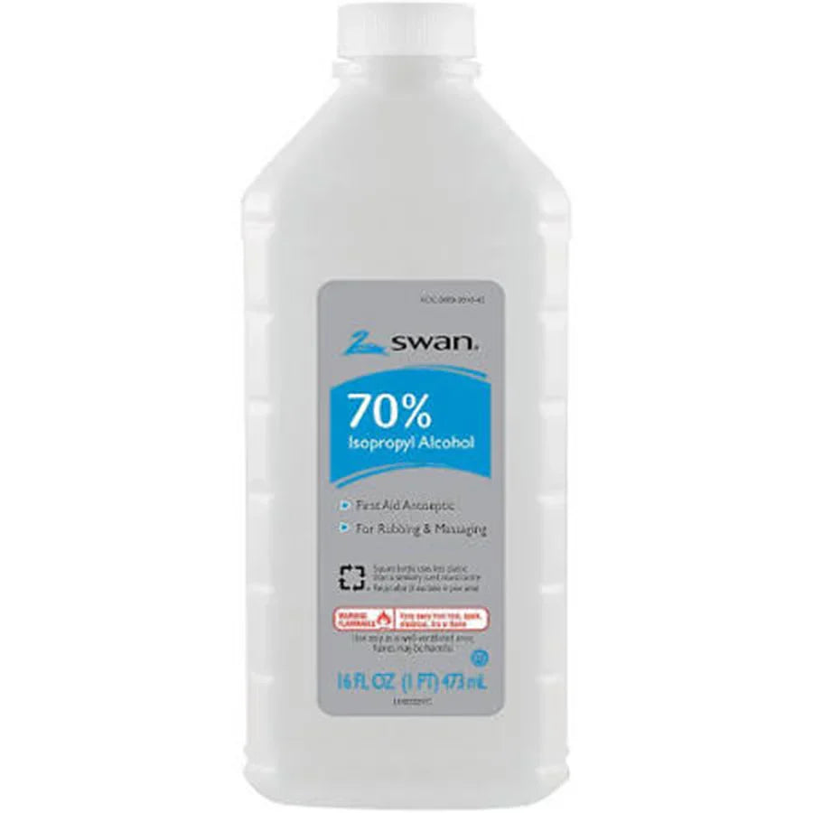 Swan Rubbing Alcohol 70% White - 16oz - Grocer wholesale