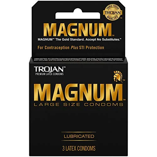 TROJAN Condom Magnum Lub 3s 6 Per Package - Grocer wholesale