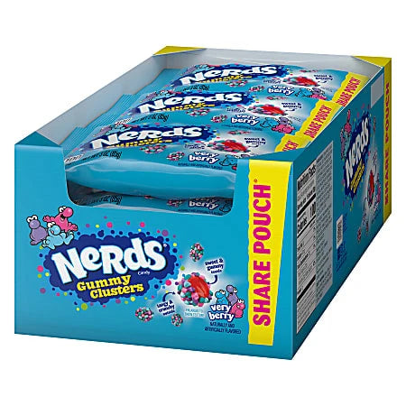 Nerds Very Berry Gummy Clusters Share Packs, 3 Oz, Set of 12 Packs - Grocer wholesale