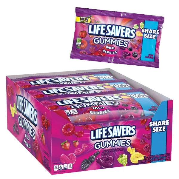 LifeSavers Gummies Share Size - Wild Berries - 15ct Display Box - Grocer wholesale