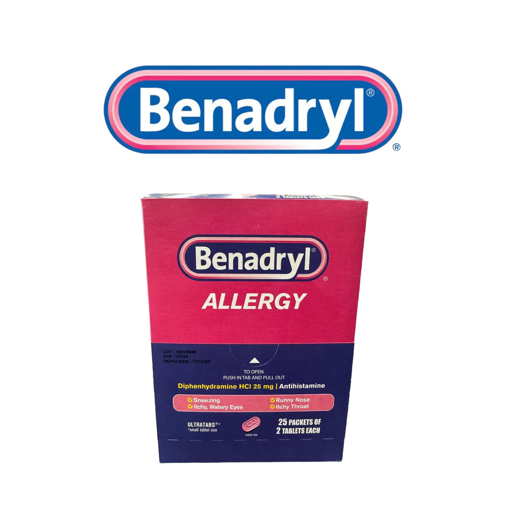 Benadryl Allergy Tablet 2pk- 25ct - Grocer wholesale