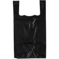 Shopping Bag 1/10 Black T-Shirt Bag 1500ct - Grocer wholesale