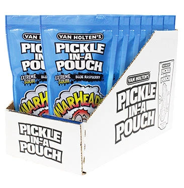 Van Holtens Jumbo Warheads Blue Raspberry Pickle Pouches 12ct - Grocer wholesale
