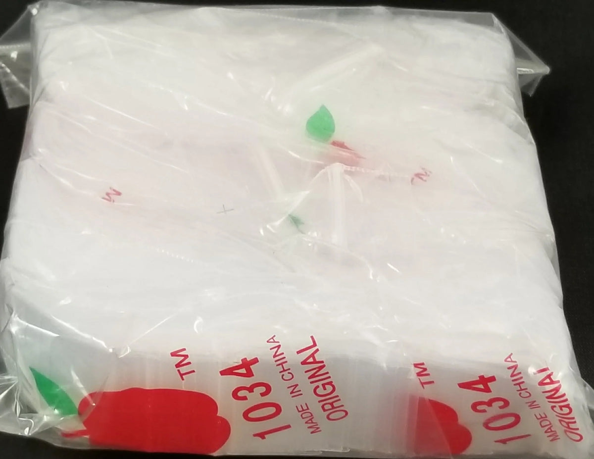 1034 Original Apple Bags 1" x 3/4"- CLEAR - Grocer wholesale