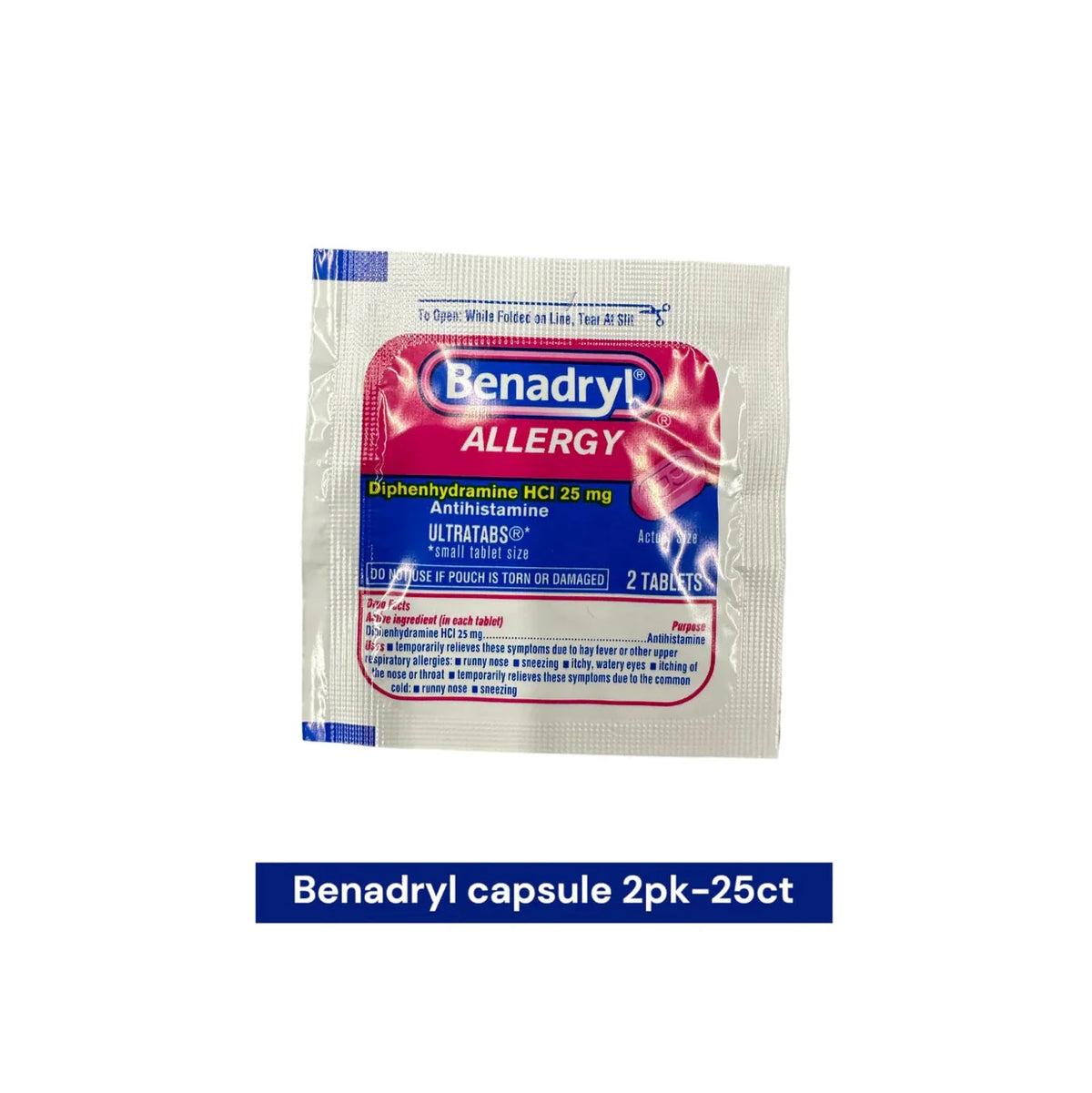Benadryl Allergy Tablet 2pk- 25ct - Grocer wholesale