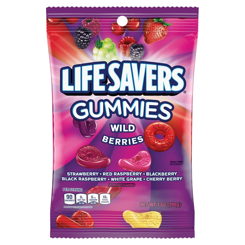 Lifesavers Gummies 7oz Bag - Wild Berries - 12ct Box - Grocer wholesale