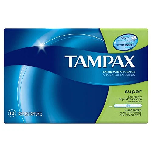 Tampax Super Unscented 10ct Tampon Single Box - Grocer wholesale