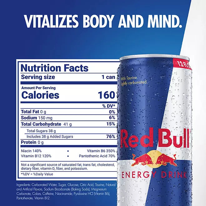 Red Bull Energy Drink Case – 12 oz Cans, Pack of 24 - Grocer wholesale