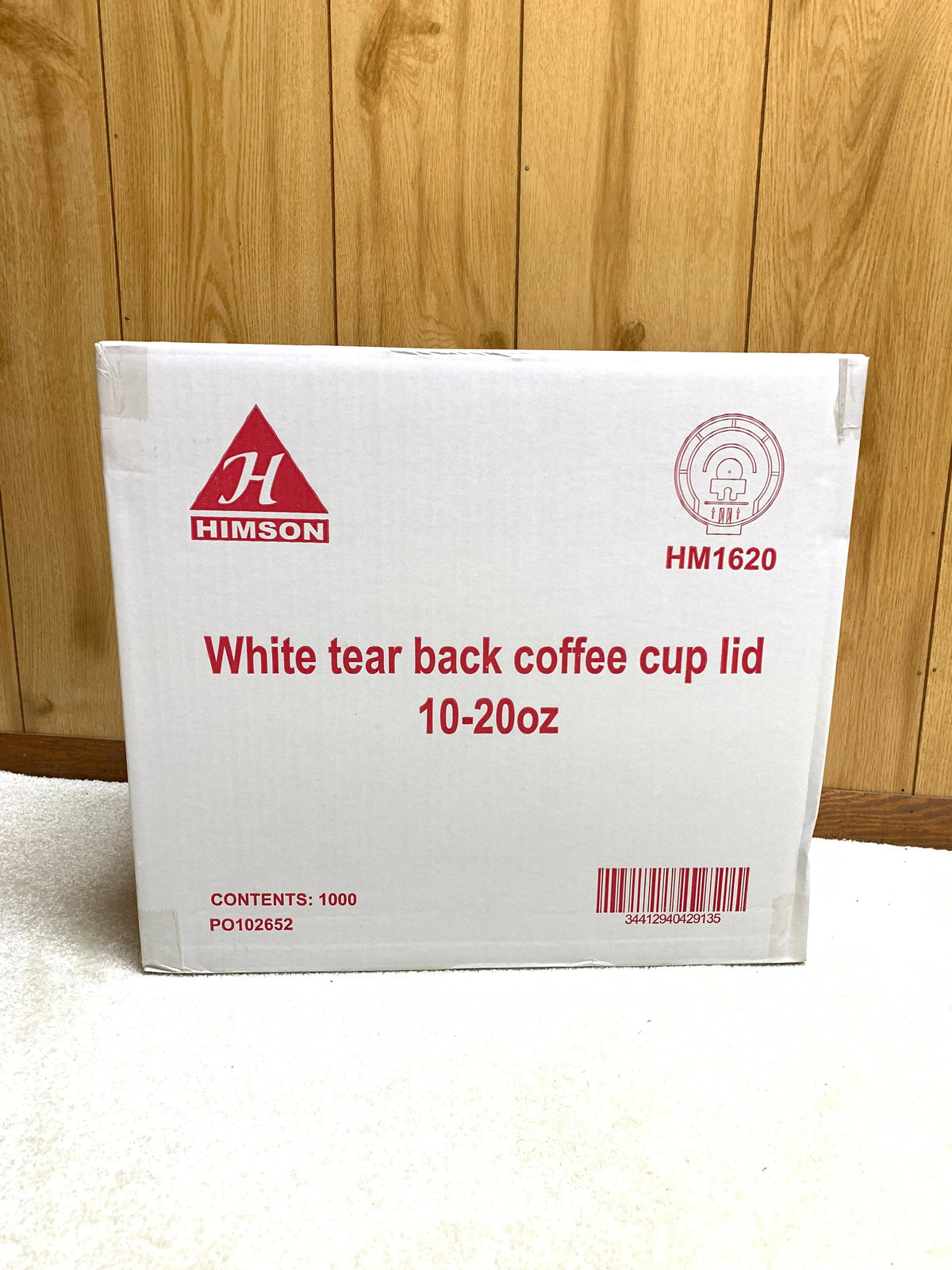 Himson white tear back coffee cup lid 10-20oz 1000ct - Grocer wholesale