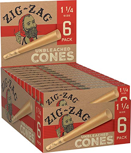Zig Zag Zag Cones Unbleached 1 1/4 Size (Pack of 24) - Grocer wholesale