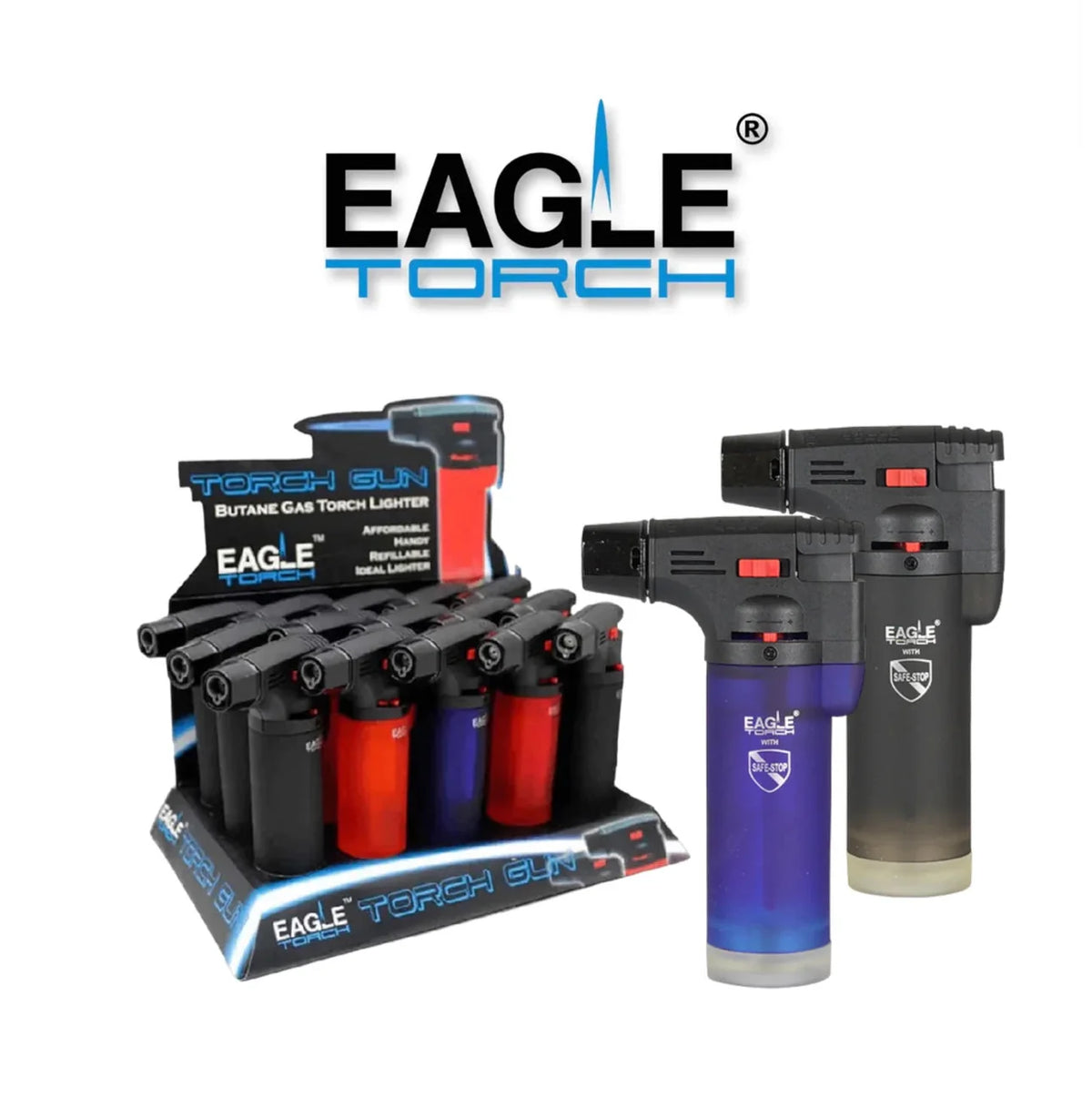 Eagle Torch PT101U Gun Lighter Display 15ct - Grocer wholesale