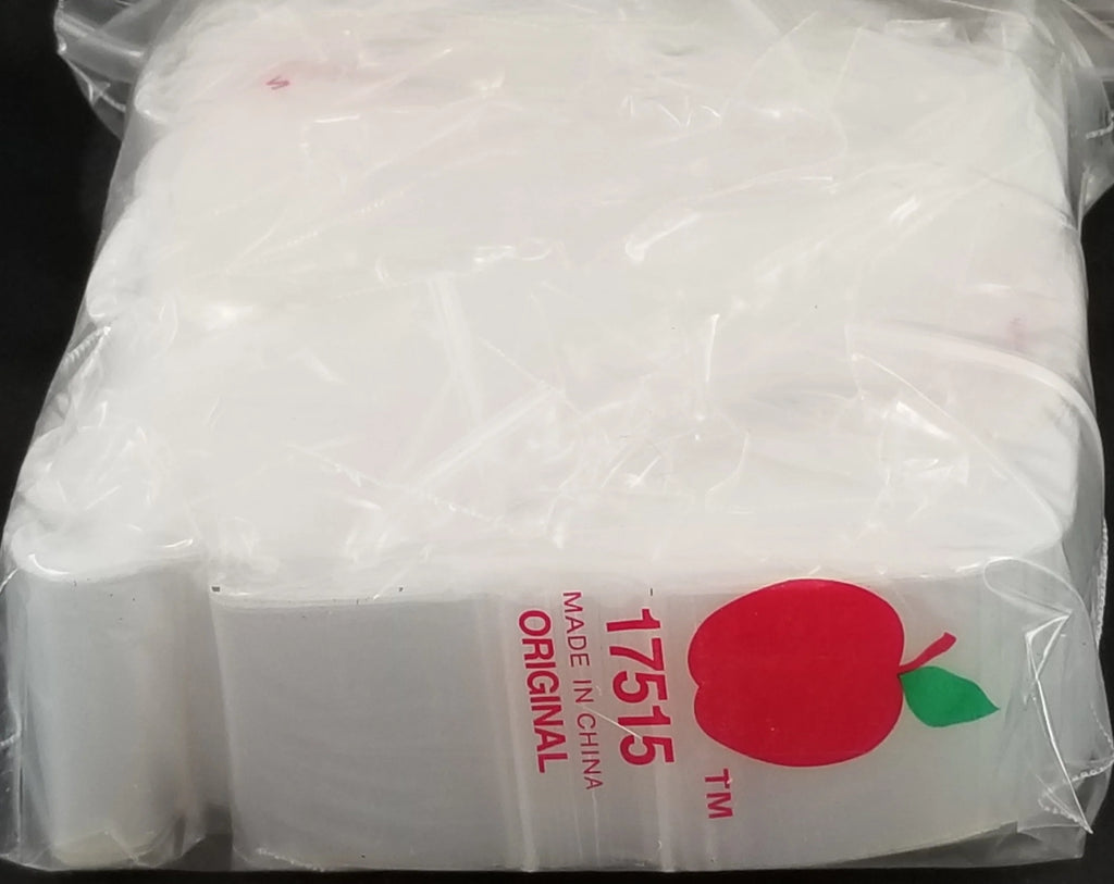 17515 Original Apple Bags 1.75" x 1.5"- CLEAR - Grocer wholesale