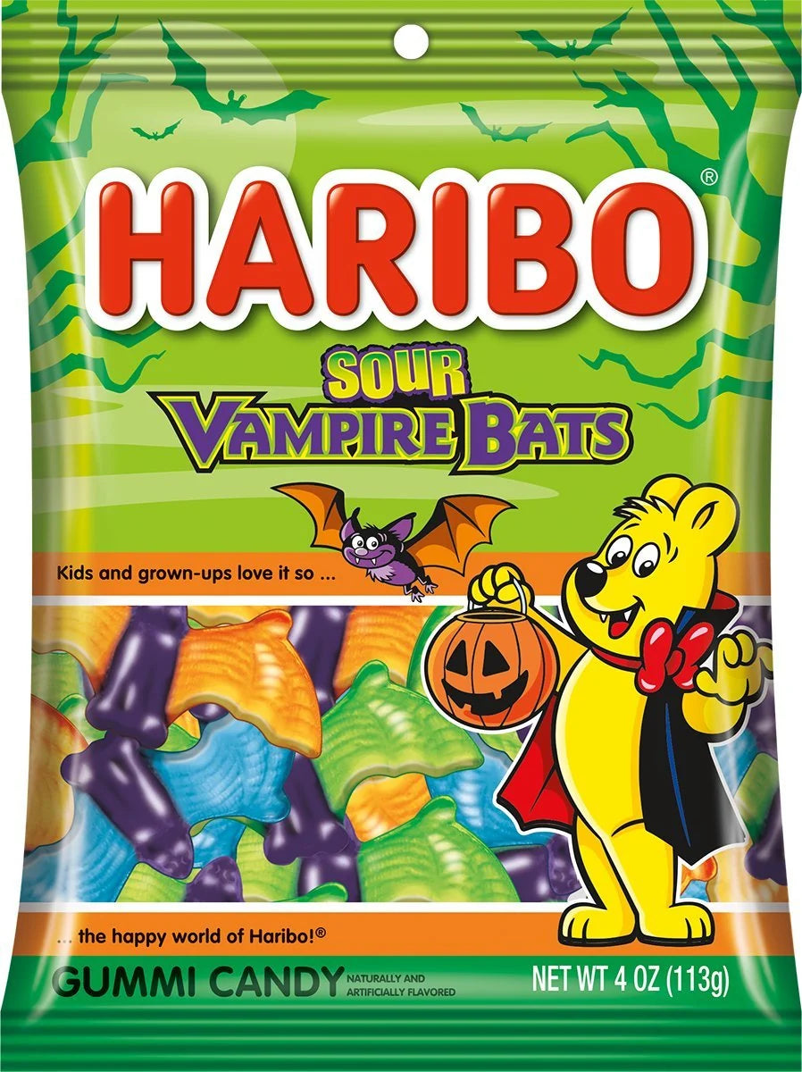 Haribo Sour Bats Gummi Candy 12-4Oz - Grocer wholesale