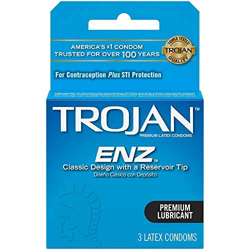 TROJAN Condom Enz Lubricated 3s 6 Per Package - Grocer wholesale