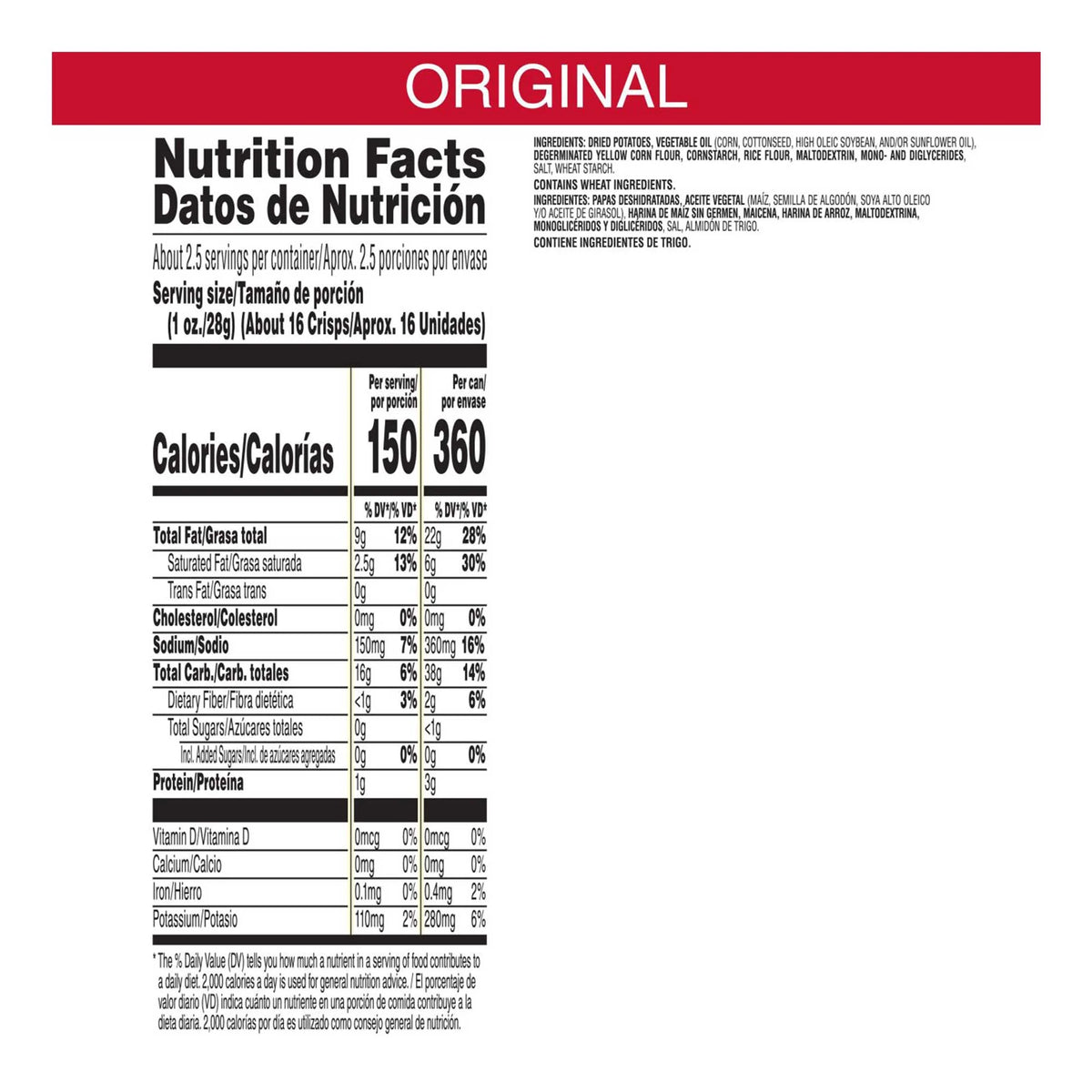 Pringles Original Potato Crisps — 2.5 oz Grab n' Go, 12 Count | Bulk & Wholesale - Grocer wholesale