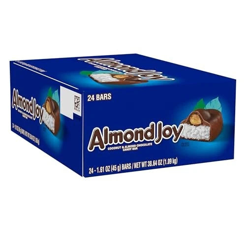 ALMOND JOY Coconut and Almond Chocolate Candy Bars, 1.61 Oz (24 Count) - Grocer wholesale
