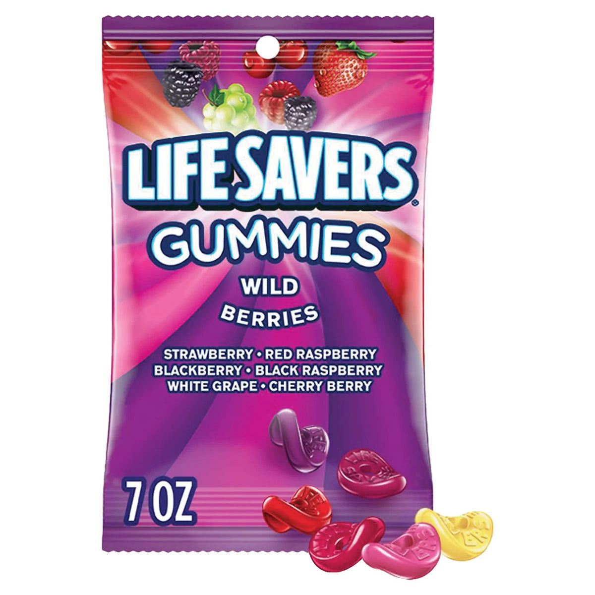 Lifesavers Gummies 7oz Bag - Wild Berries - 12ct Box - Grocer wholesale