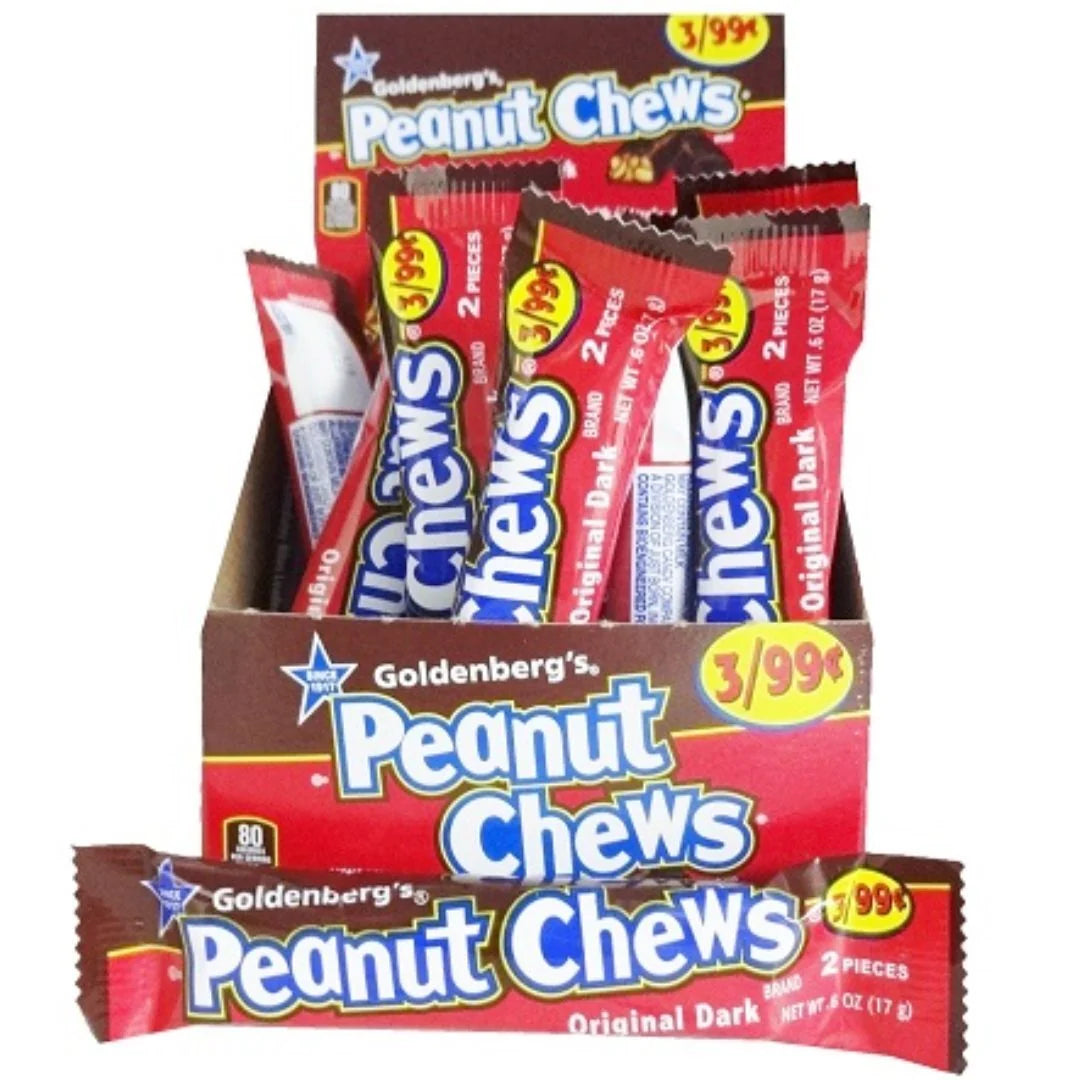 Goldenberg's Peanut Chews Original Dark 24Bars 17g - Grocer wholesale