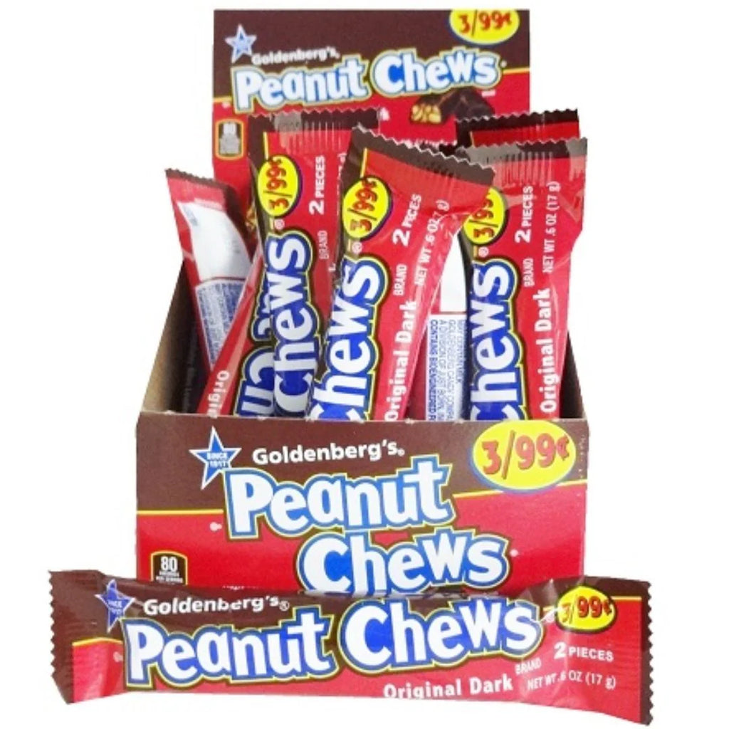 Goldenberg's Peanut Chews Original Dark 24Bars 17g - Grocer wholesale
