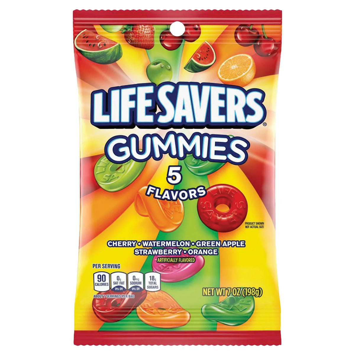 Lifesavers Gummies 7oz Bag - 5 Flavors - 12ct Box - Grocer wholesale