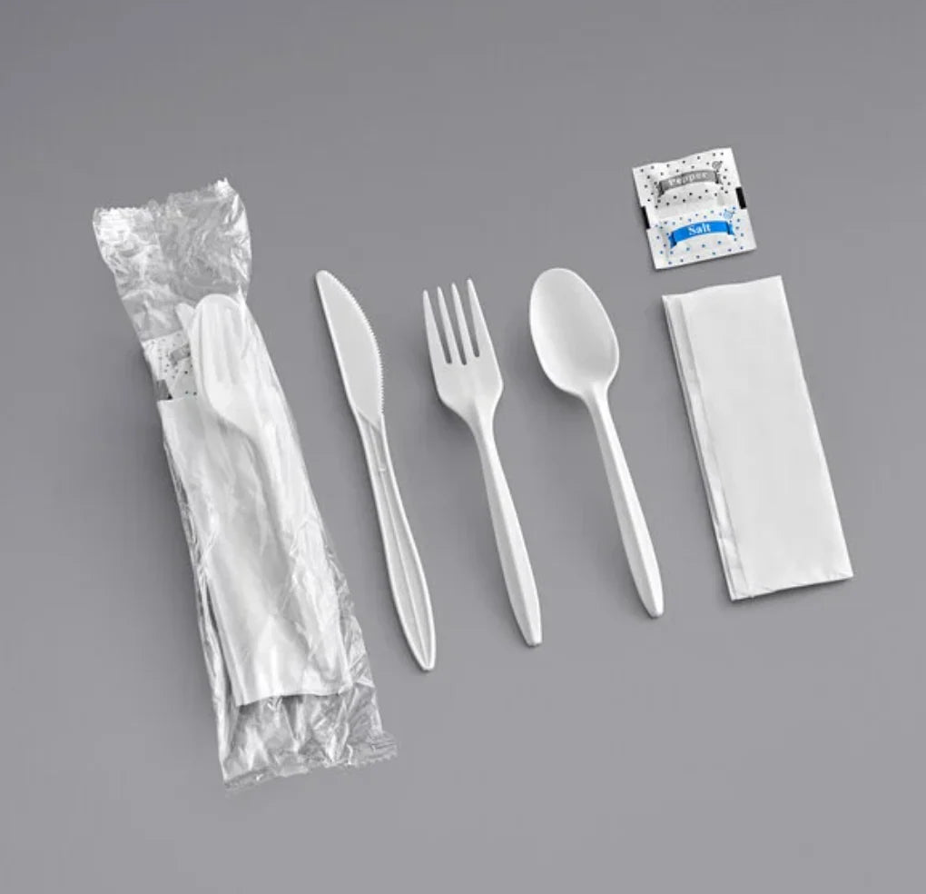 Himson meal kit fork,knife,tea spoon,napkin,salt&pepper - Grocer wholesale