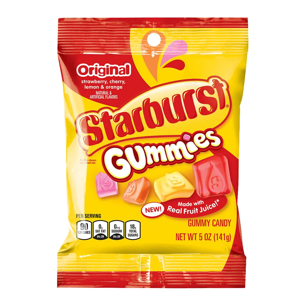Starbust Original Gummies 5 oz Peg Bag - Grocer wholesale