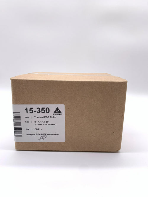 15-350 Thermal pos 50 rolls - Grocer wholesale