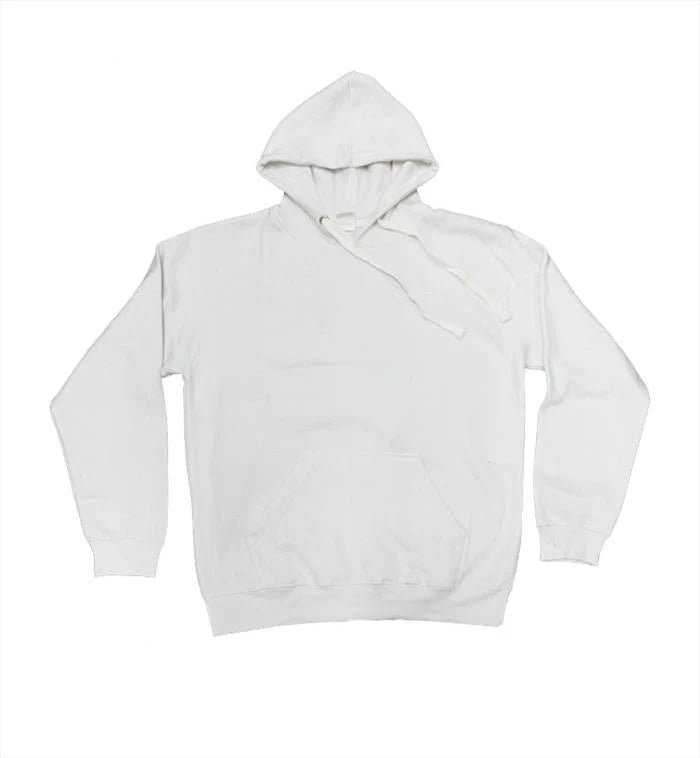 Adult Hooded Pullover White 8.5oz - Small to XL - Grocer wholesale