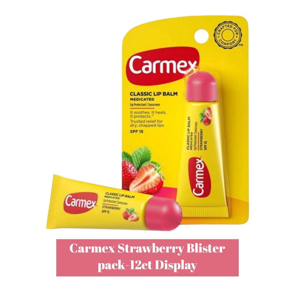 Carmex Lip Balm Tube 1pk Strawberry- 12ct - Grocer wholesale