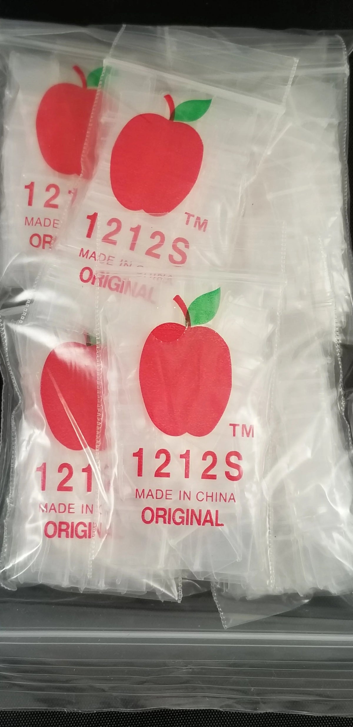 1212-S Original Apple Bags 1/2" x 1/2"- CLEAR - Grocer wholesale