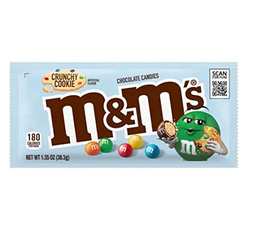 M&M S Chocolate Candy 1.35 Oz Crunchy Cookie 24 Pack 1 Box - Grocer wholesale