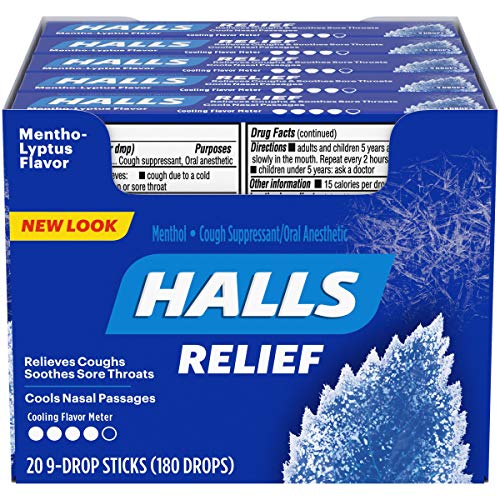Halls Mentho-Lyptus Cough Drops 9ct Sticks, 20 Per Box | Wholesale Case of 24 - Grocer wholesale