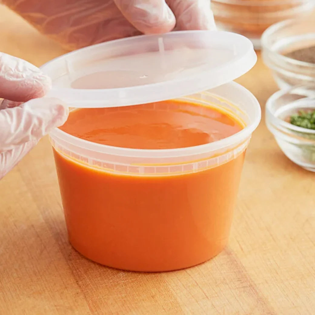 A&B 16oz containers with lids 240 combo pack - Grocer wholesale