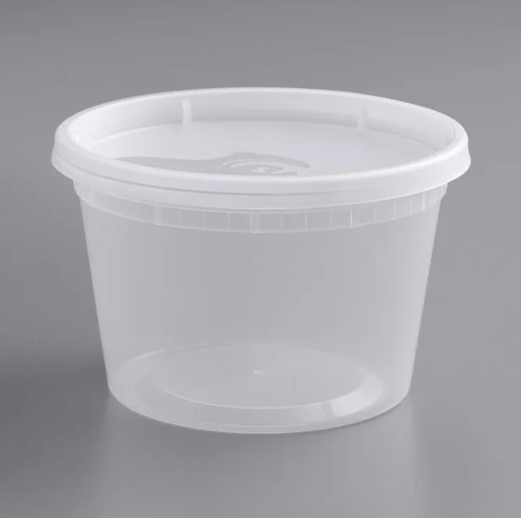 A&B 16oz containers with lids 240 combo pack - Grocer wholesale