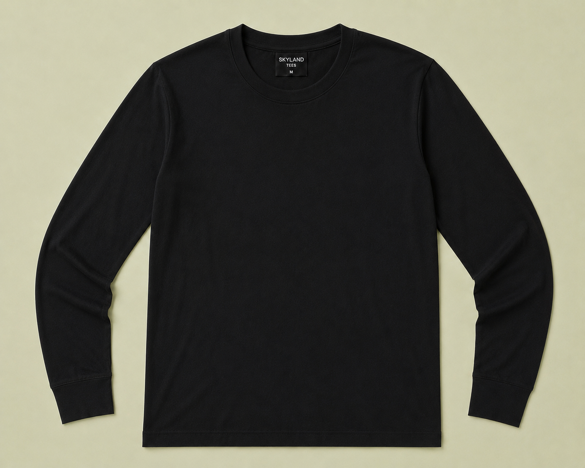 Long Sleeve T-Shirts — Blank Cotton Long Sleeve Tee (Wholesale & Bulk)