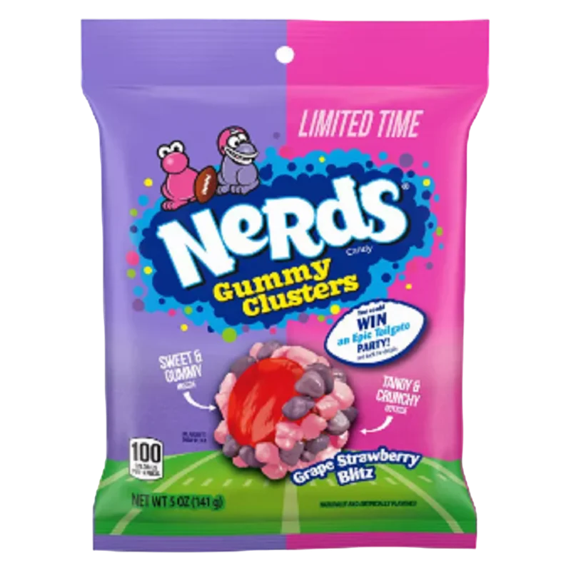 Nerds Clusters Grape + Strawberry – 3 oz bag - Grocer wholesale