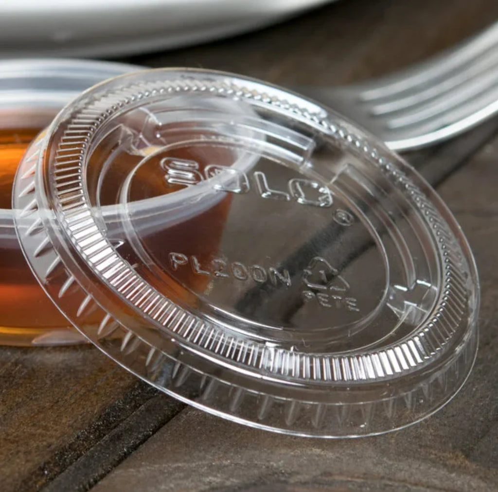 Dart PL100N/PL200N 1oz, 2oz clear plastic lids 2500 pcs - Grocer wholesale