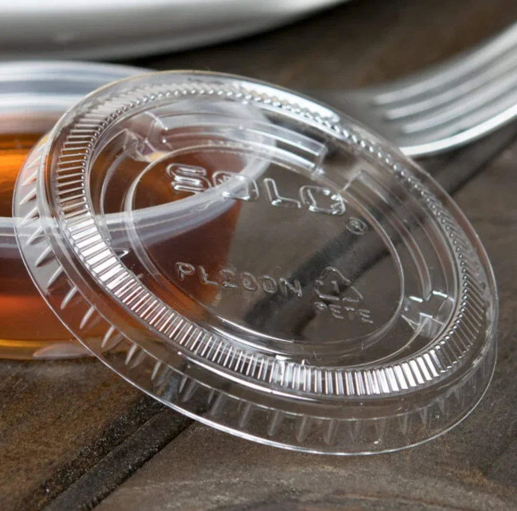 Dart PL100N/PL200N 1oz, 2oz clear plastic lids 2500 pcs - Grocer wholesale