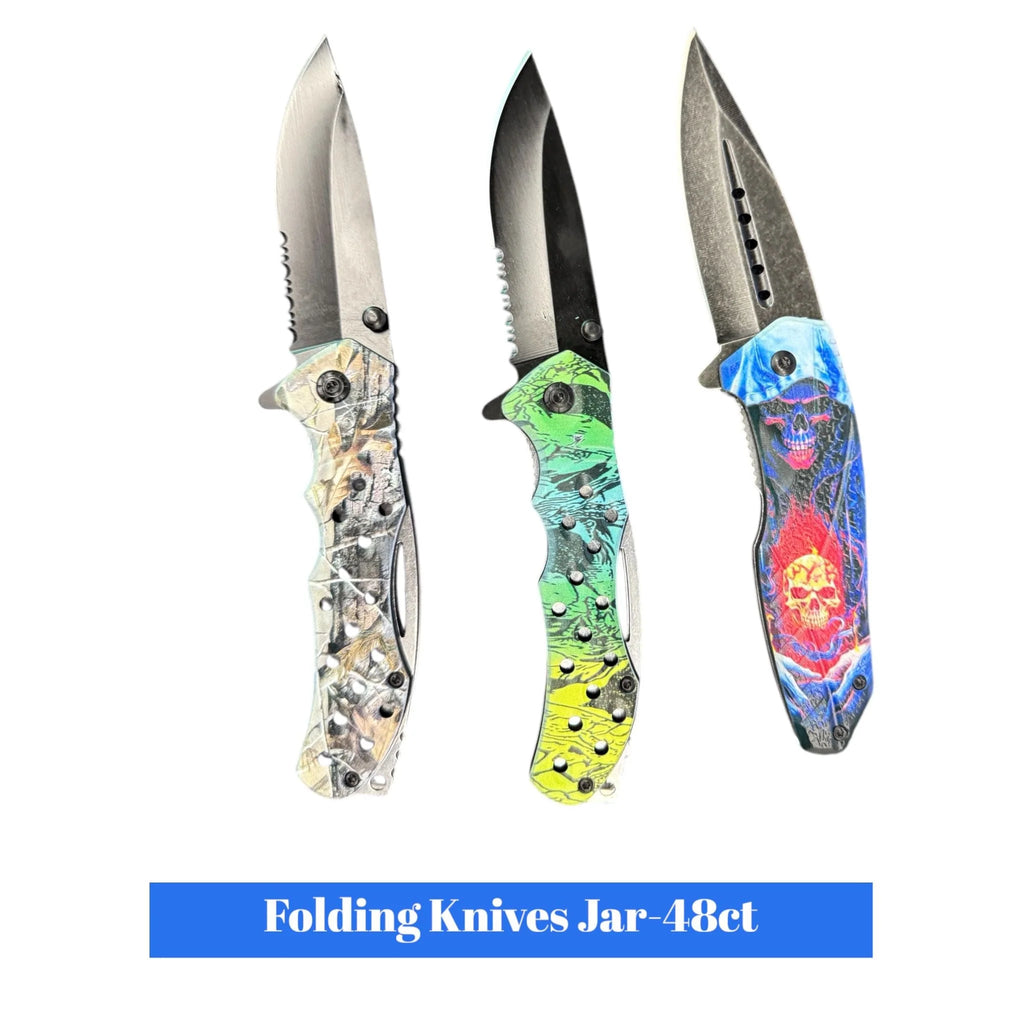 Folding Knives Jar- 48ct - Grocer wholesale