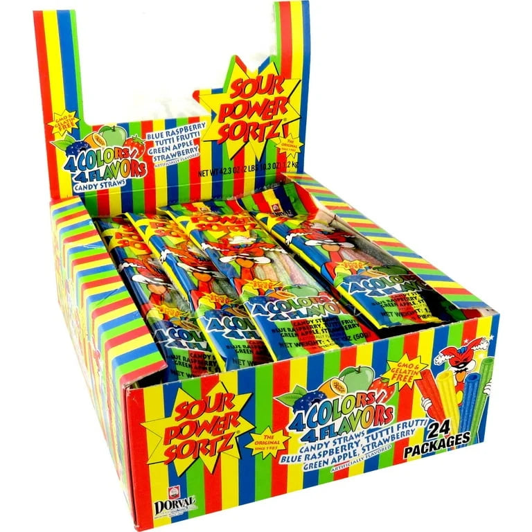 Sour Power Sortz Straws (Pack of 24) - Grocer wholesale