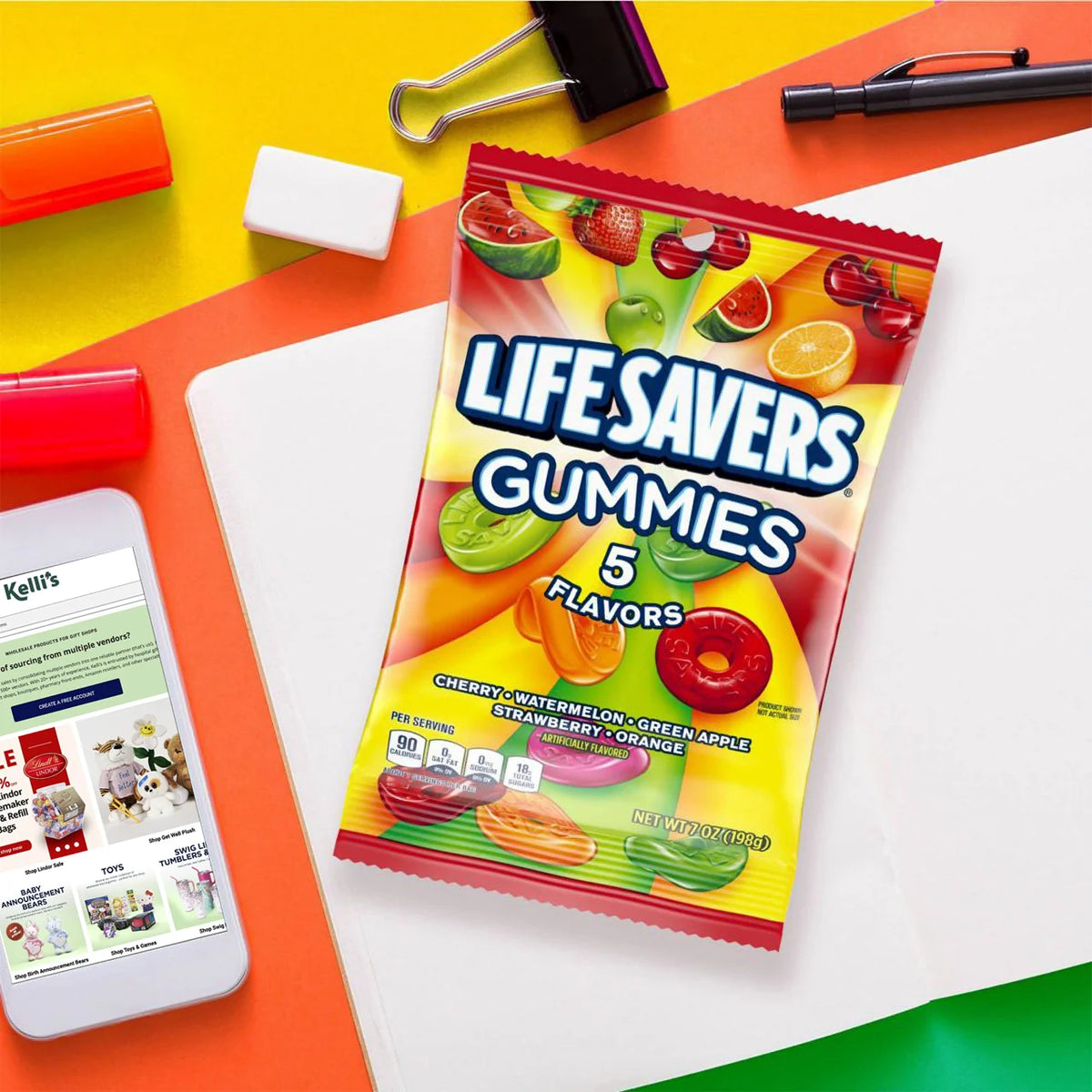 Lifesavers Gummies 7oz Bag - 5 Flavors - 12ct Box - Grocer wholesale